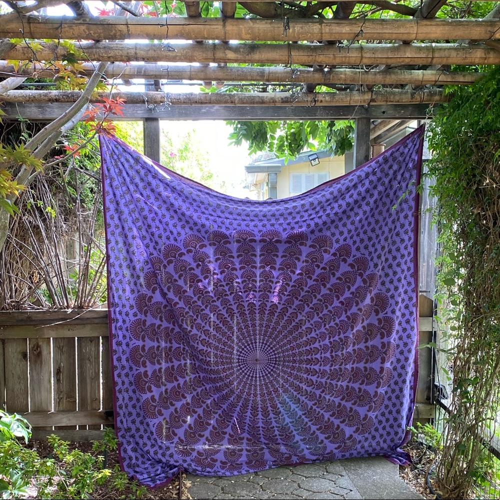 Urban Outfitters floral mandala boho tapestry wall art home decor